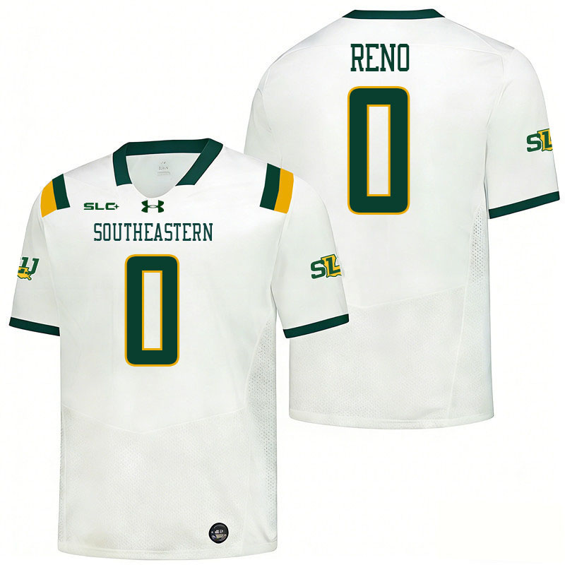 Southeastern Louisiana Lions #0 KK Reno College Football Jerseys,Uniforms Stitched-White
